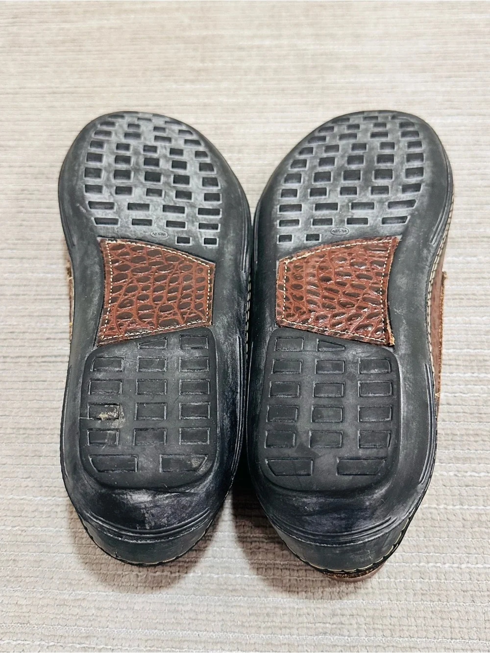 TB Phelps Bullington Men Brown Croco Leather Horsebit Driver Shoes Size 9,5 M